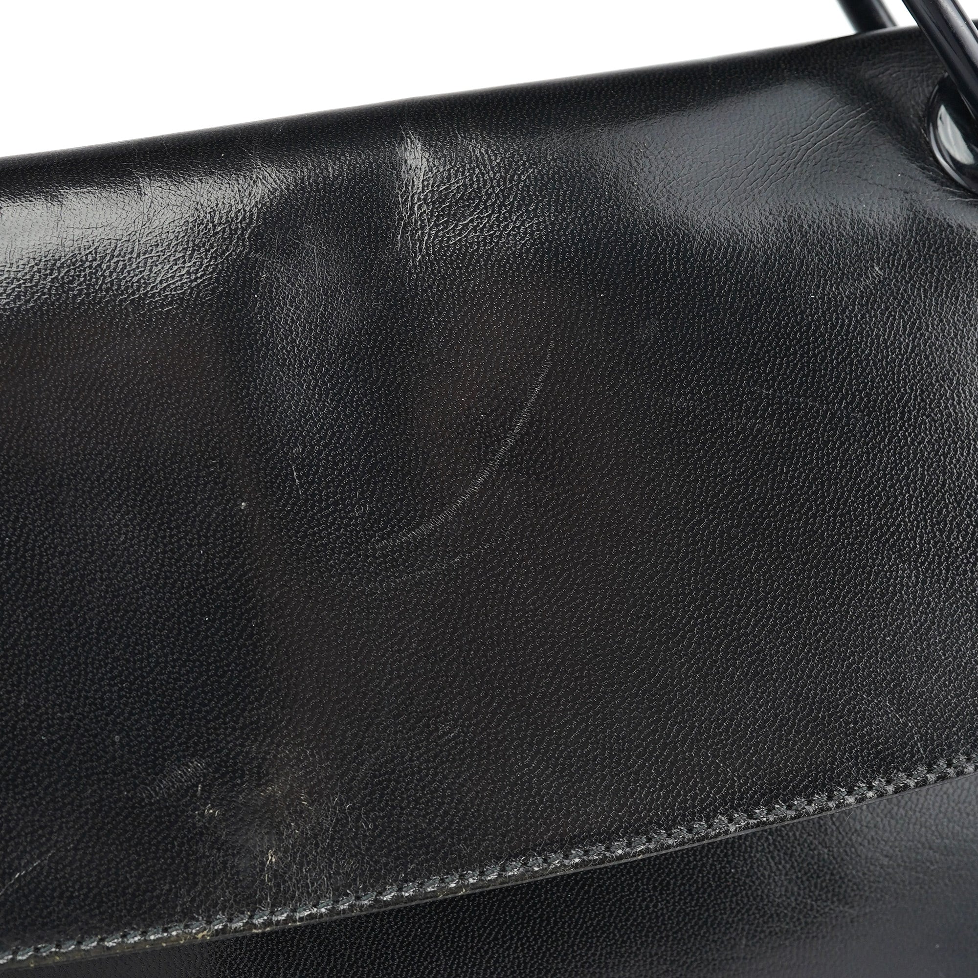 Prada B6380 Sac porté épaule Madras Swing en cuir noir