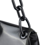 Prada B6380 Sac porté épaule Madras Swing en cuir noir