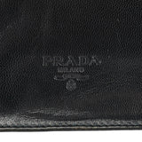 Prada B6380 Sac porté épaule Madras Swing en cuir noir