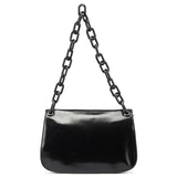 Prada B6380 Sac porté épaule Madras Swing en cuir noir