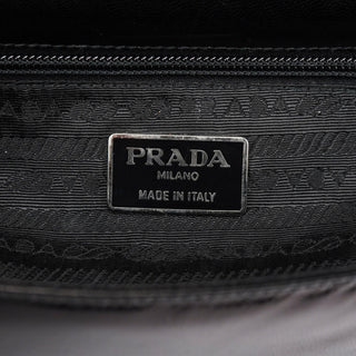 Prada B6398 Black Madras Swing Chain Shoulder Bag