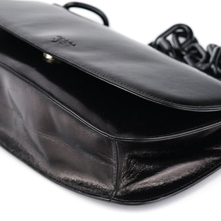 Prada B6398 Black Madras Swing Chain Shoulder Bag