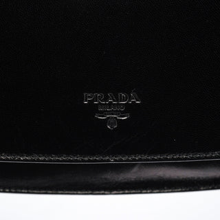 Prada B6398 Black Madras Swing Chain Shoulder Bag