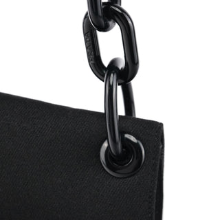 Prada B6436 Black Tessuto Swing Nylon Chain Shoulder Bag