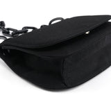 Prada B6436 Sac porté épaule à chaîne Tessuto Swing en nylon noir