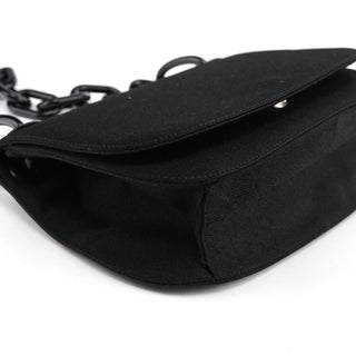 Prada B6436 Black Tessuto Swing Nylon Chain Shoulder Bag