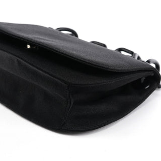 Prada B6436 Black Tessuto Swing Nylon Chain Shoulder Bag