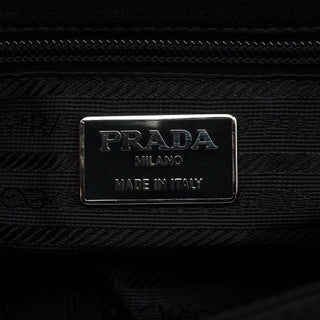 Prada B6436 Black Tessuto Swing Nylon Chain Shoulder Bag