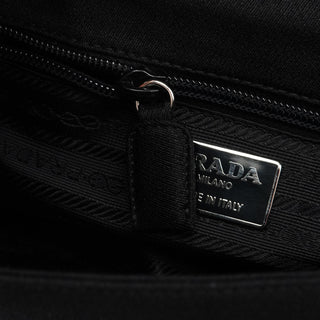 Prada B6436 Black Tessuto Swing Nylon Chain Shoulder Bag
