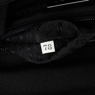 Prada B6436 Black Tessuto Swing Nylon Chain Shoulder Bag