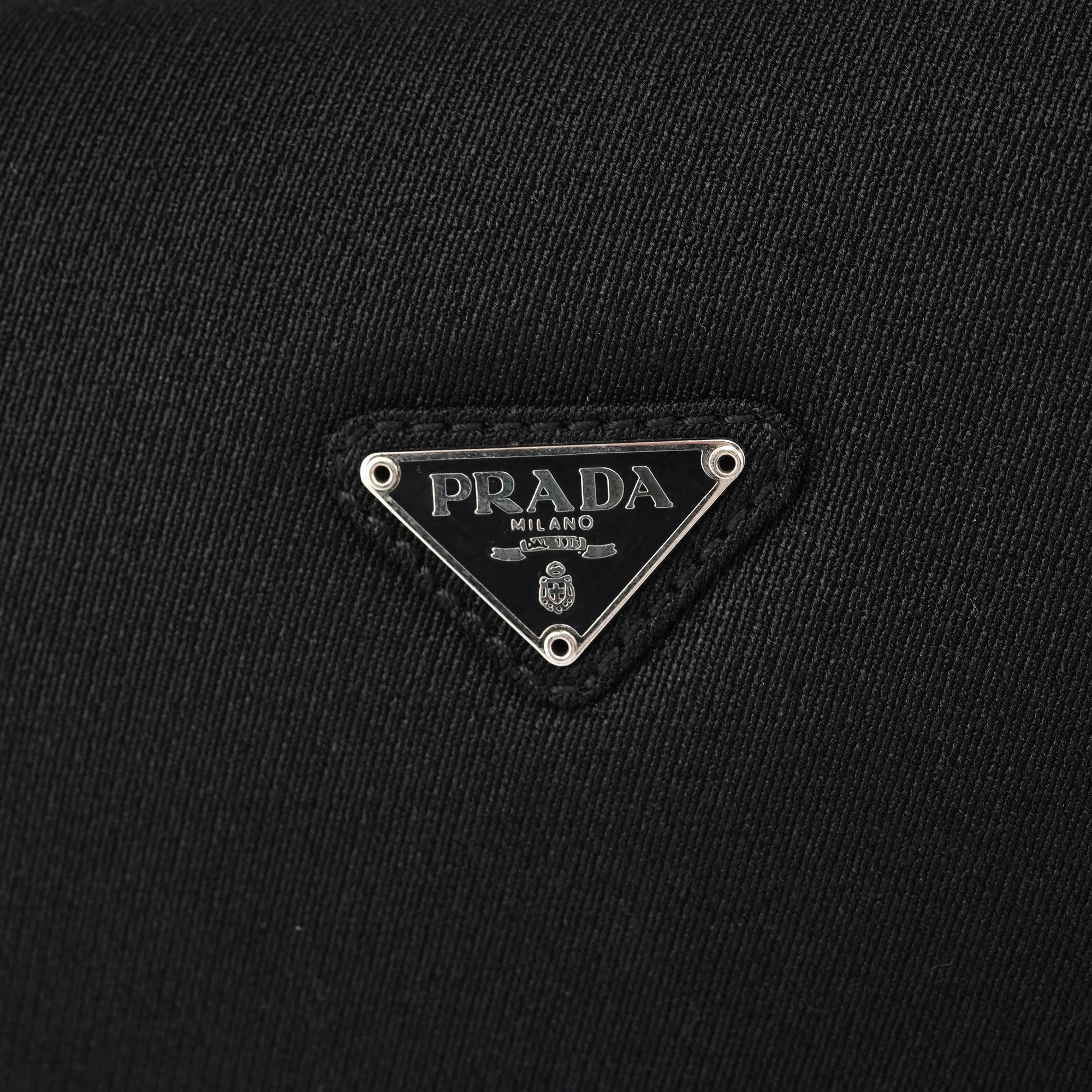 Prada B6436 Sac porté épaule à chaîne Tessuto Swing en nylon noir