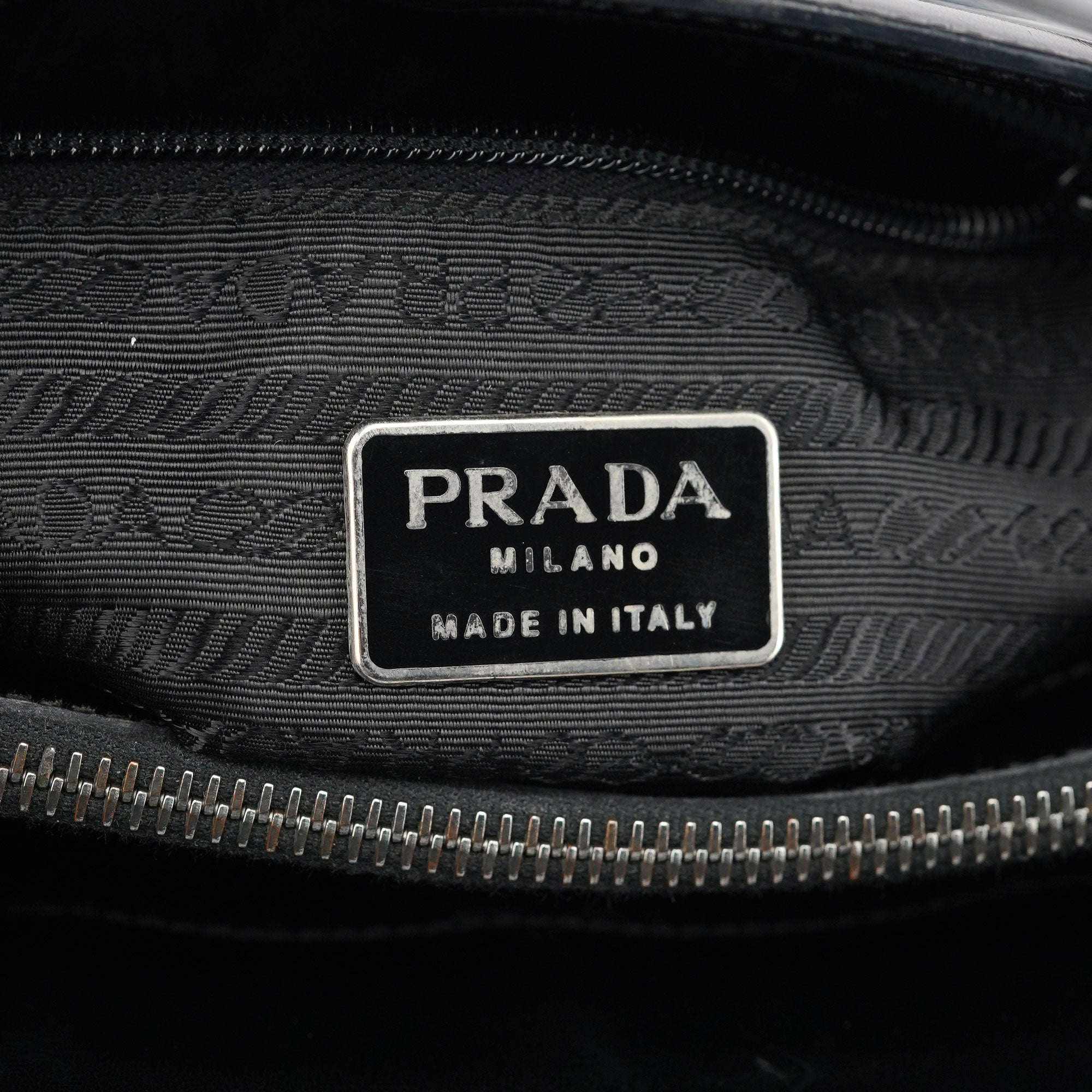 Prada B6498 Black Spazzolato Tote Bag