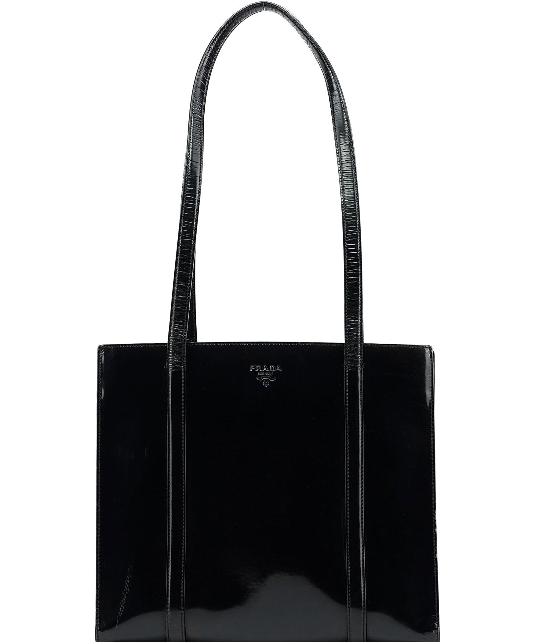 Prada B6498 Black Spazzolato Tote Bag