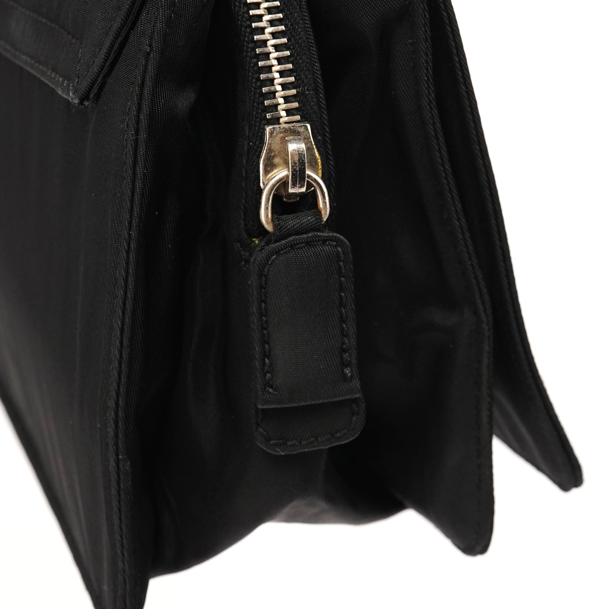 Prada B6542 Black Tessuto Metallo Nylon Shoulder Bag