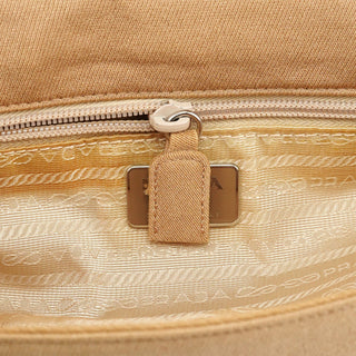 Prada B6621 Beige Tessuto Swing Chain Shoulder Bag