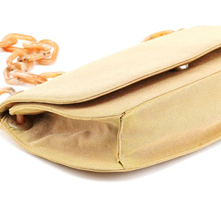 Prada B6621 Beige Tessuto Swing Chain Shoulder Bag