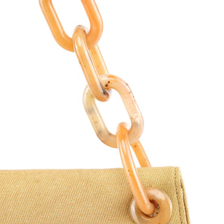 Prada B6621 Beige Tessuto Swing Chain Shoulder Bag
