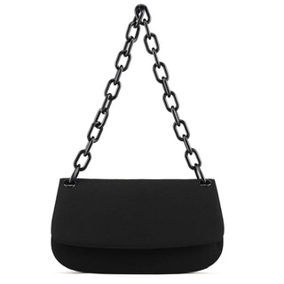 Prada B6621 Black Tessuto Swing Chain Shoulder Bag
