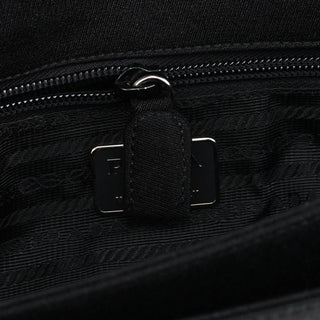 Prada B6621 Black Tessuto Swing Chain Shoulder Bag
