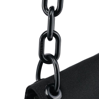 Prada B6621 Black Tessuto Swing Chain Shoulder Bag