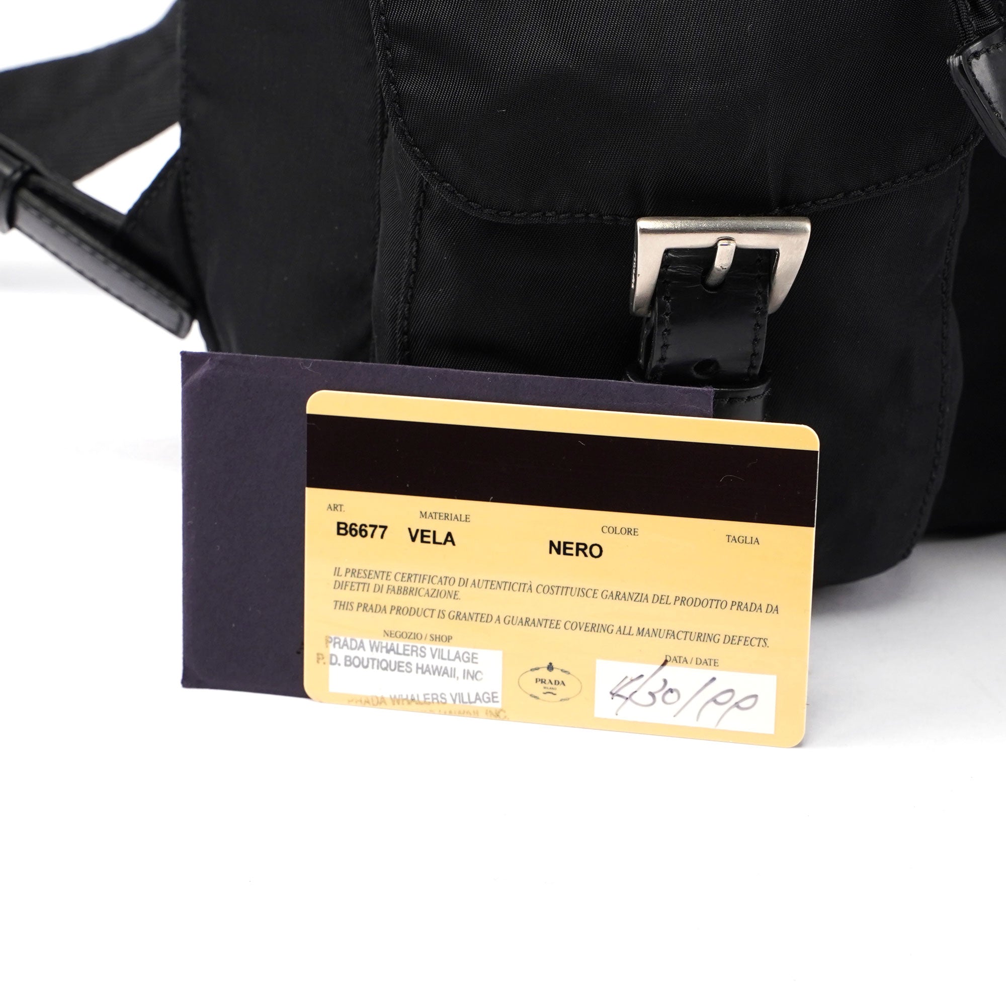Prada B6677 Rucksack aus schwarzem Nylon