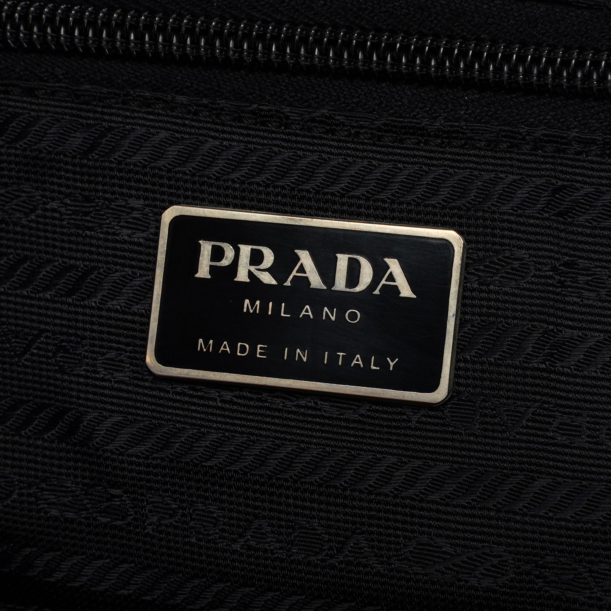 Prada B6677 Tessuto Vela Rucksack aus schwarzem Nylon