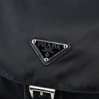 Prada B6677 Black Nylon Backpack