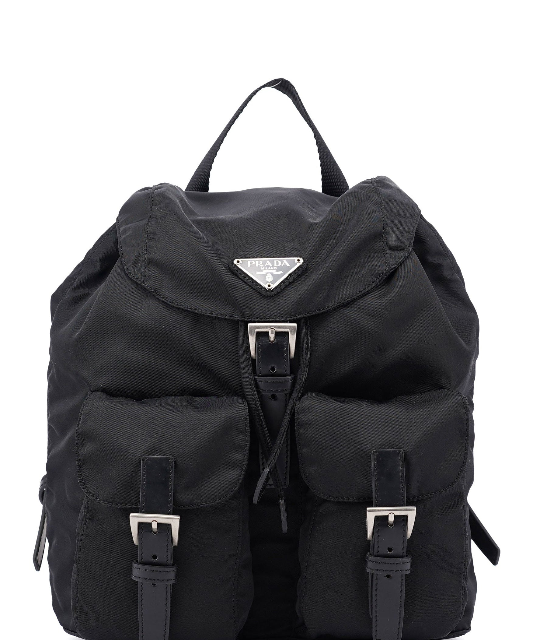 Prada B6677 Black Nylon Backpack