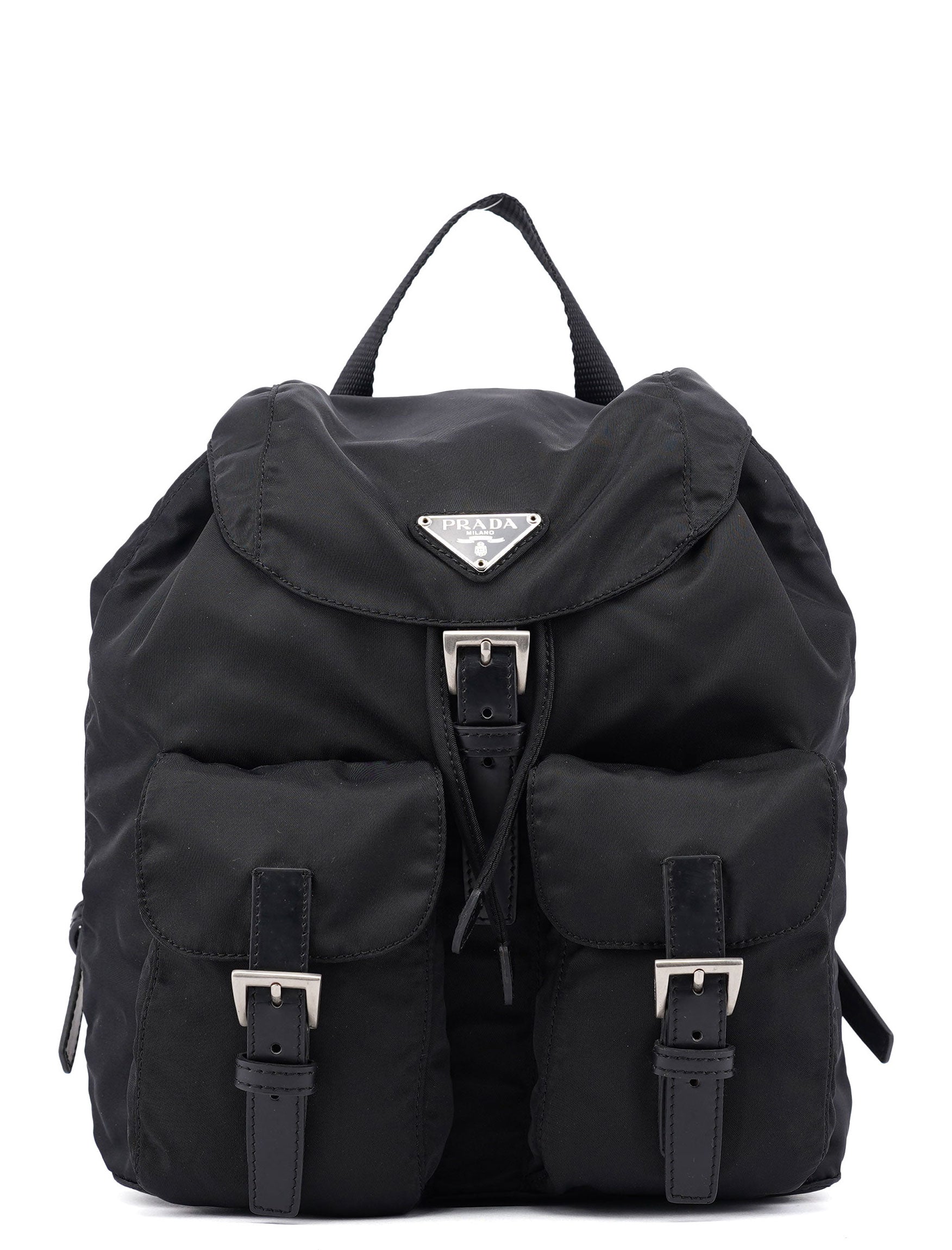 Prada B6677 Black Nylon Backpack