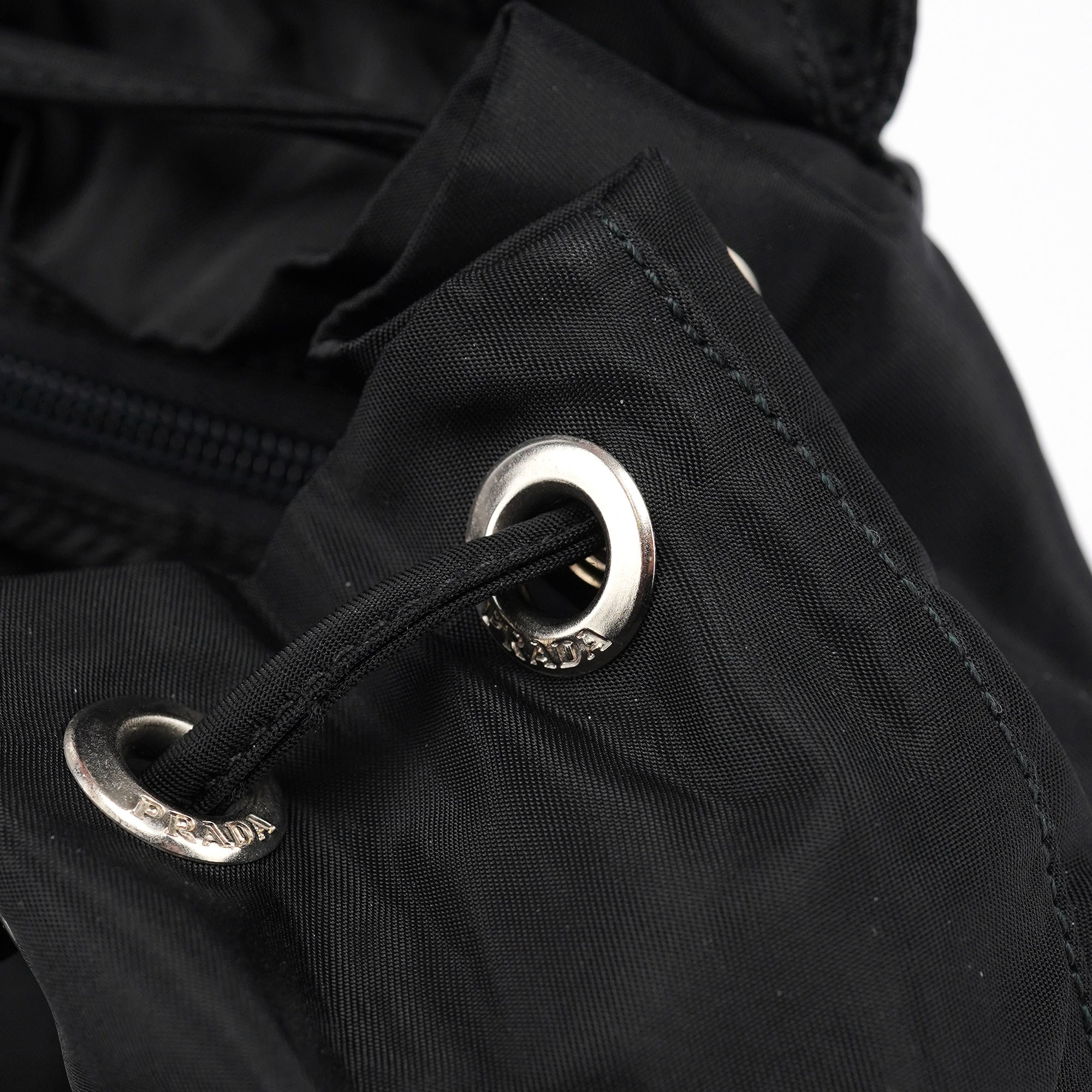 Prada B6677 Black Tessuto Vela Backpack