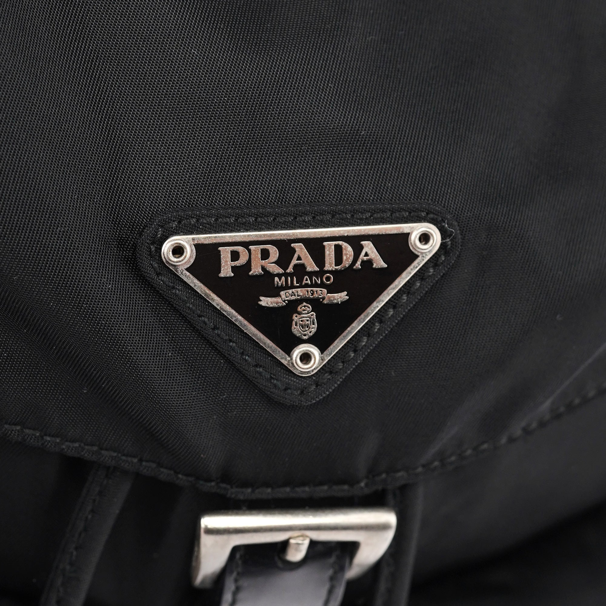 Prada B6677 Black Tessuto Vela Backpack