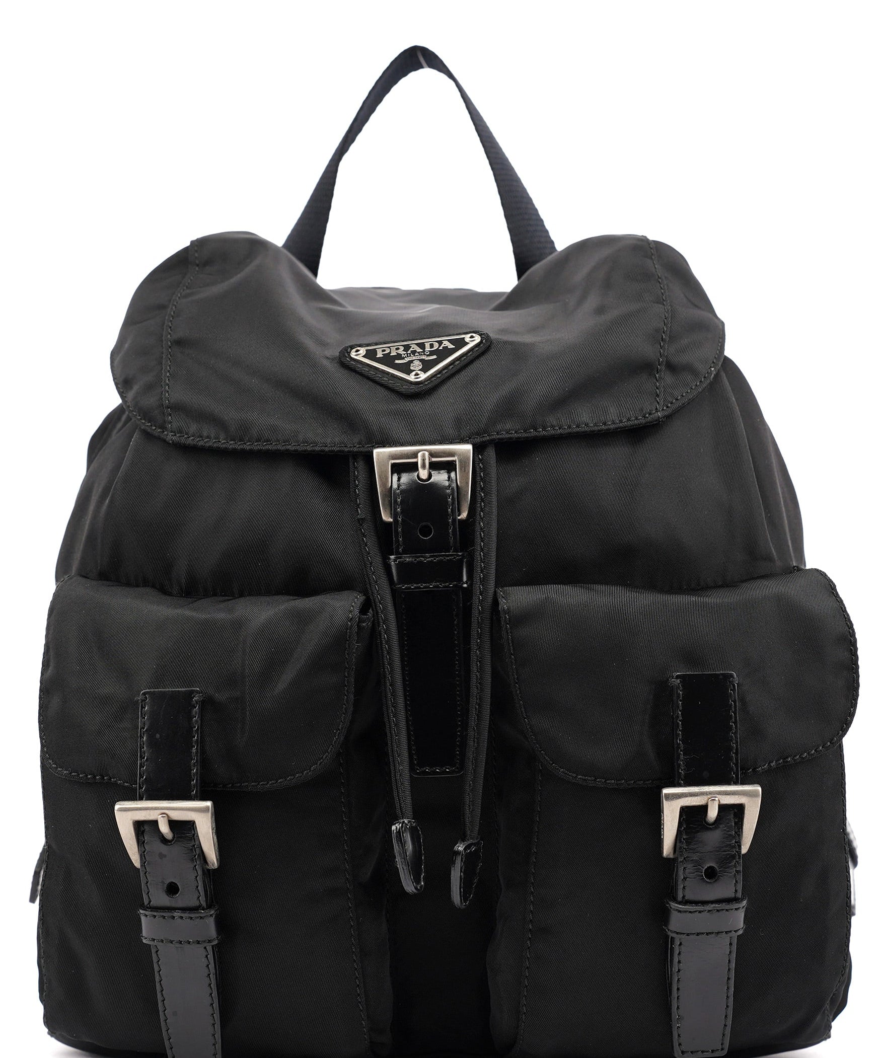 Prada B6677 Black Tessuto Vela Backpack