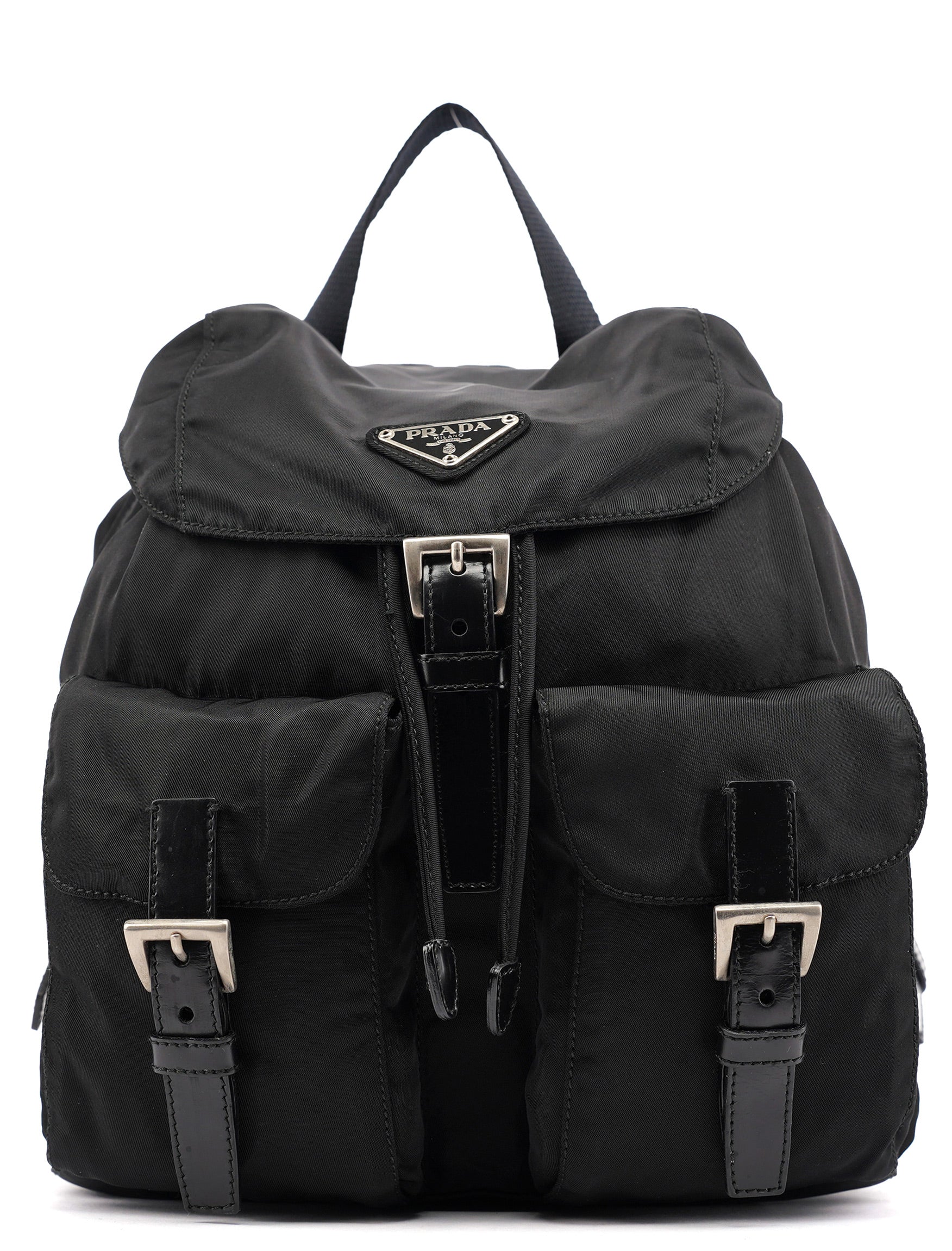 Prada B6677 Black Tessuto Vela Backpack