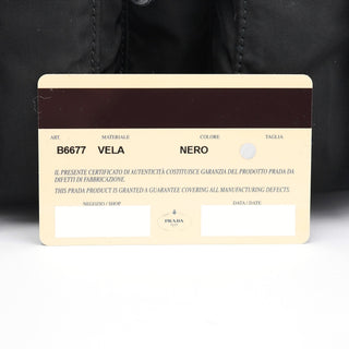 Prada B6677 Black Tessuto Vela Backpack