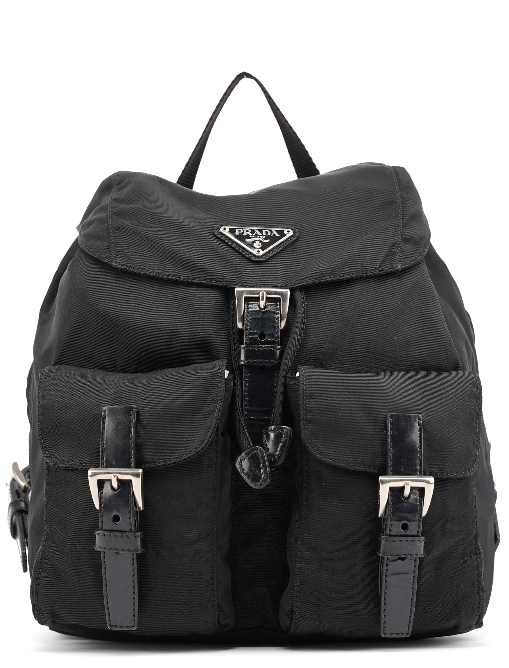 【美品】PRADA TESSUTO B6677 VELA ギャランティカード付き Prada B6677 Black Tessuto Vela Backpack – Rediscover Vintage