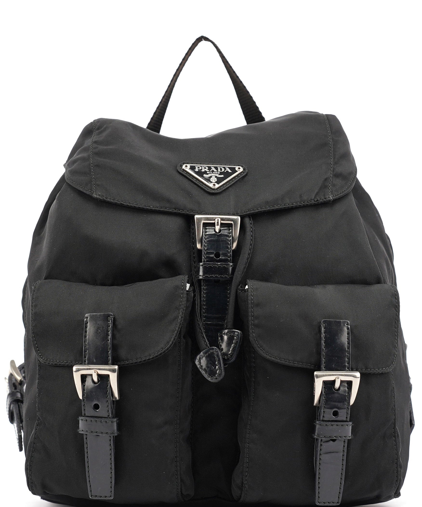 Prada B6677 Black Tessuto Vela Backpack