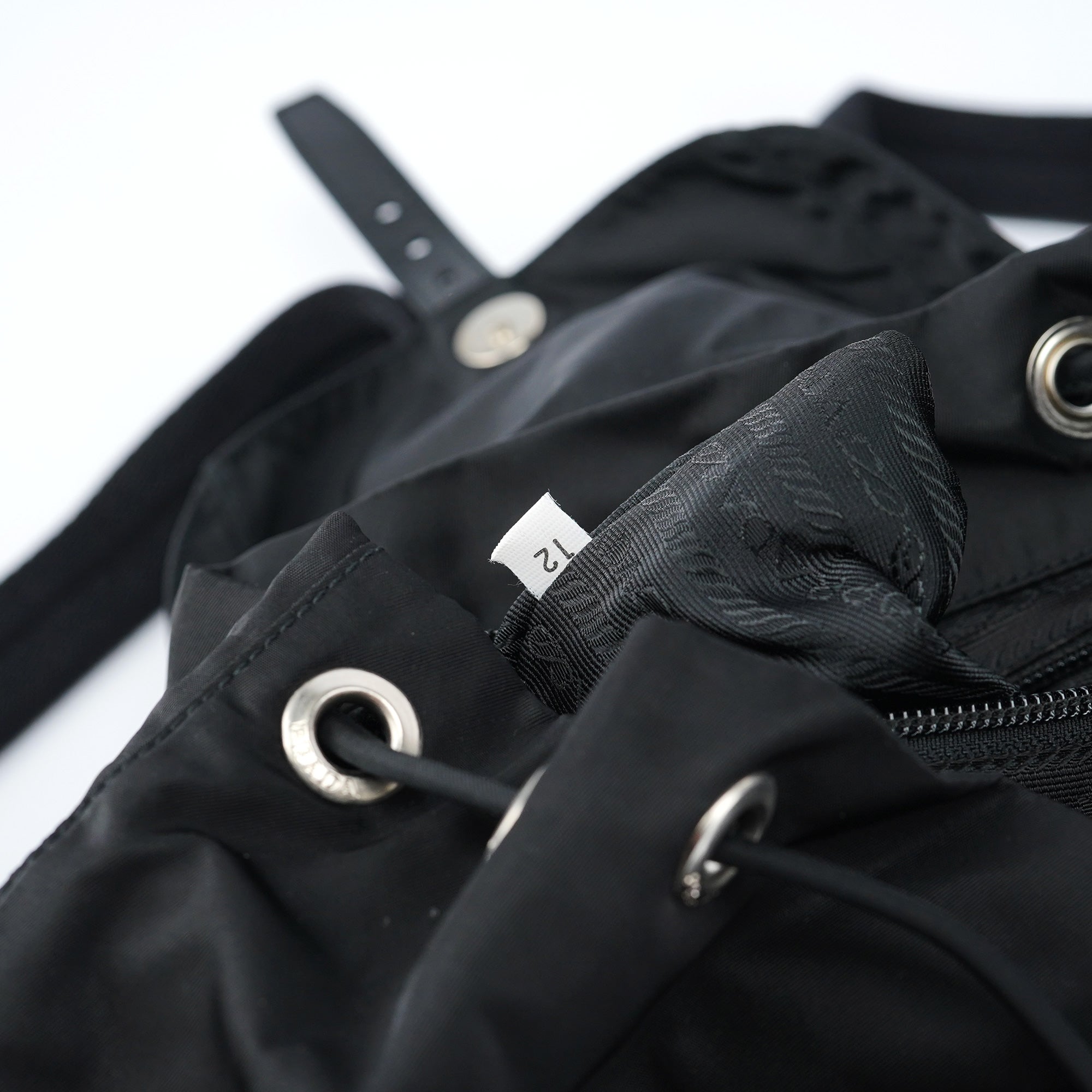 Prada B6677 Black Tessuto Vela Backpack