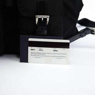 Prada B6677 Black Tessuto Vela Backpack