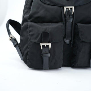Prada B6677 Black Tessuto Vela Backpack