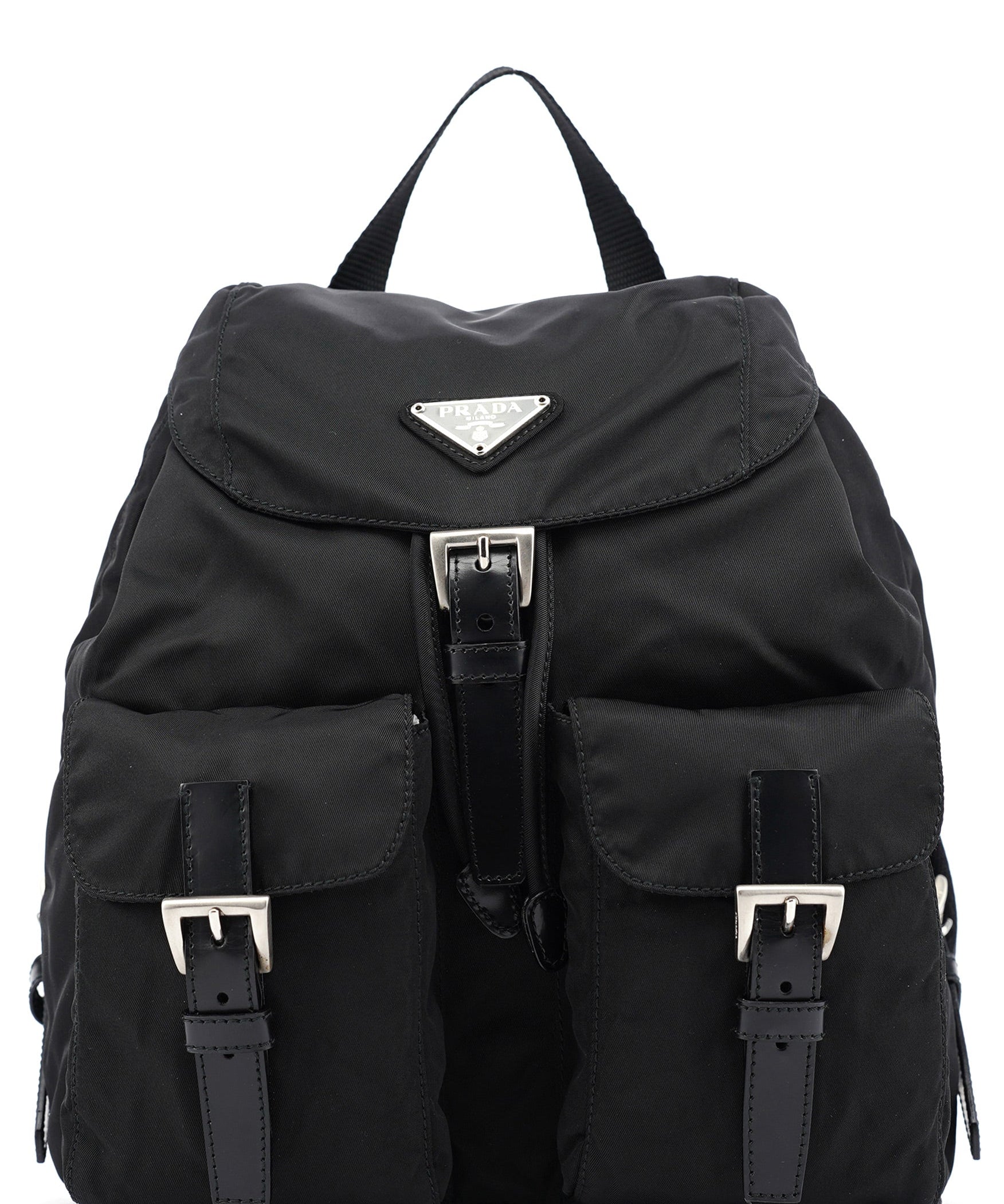 Prada B6677 Black Tessuto Vela Backpack