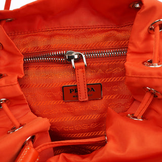 Prada B6677 Orange Tessuto Vela Nylon Backpack