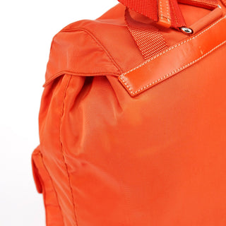 Prada B6677 Orange Tessuto Vela Nylon Backpack