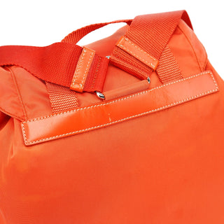 Prada B6677 Orange Tessuto Vela Nylon Backpack