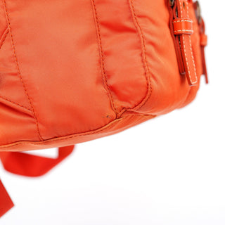 Prada B6677 Orange Tessuto Vela Nylon Backpack