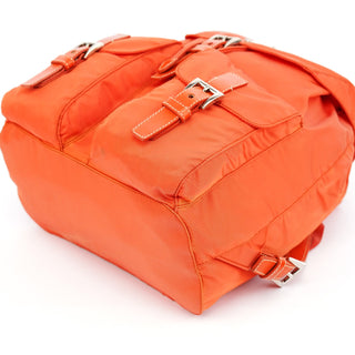 Prada B6677 Orange Tessuto Vela Nylon Backpack