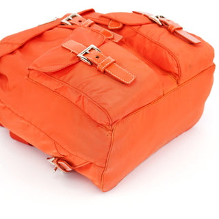 Prada B6677 Orange Tessuto Vela Nylon Backpack