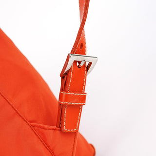 Prada B6677 Orange Tessuto Vela Nylon Backpack
