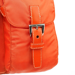 Prada B6677 Orange Tessuto Vela Nylon Backpack