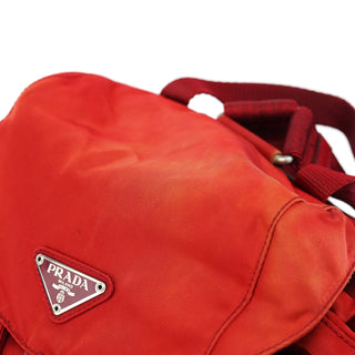 Prada B6677 Red Tessuto Nylon Backpack