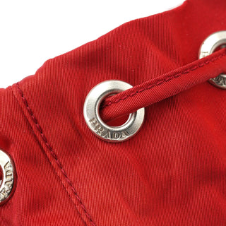 Prada B6677 Red Tessuto Nylon Backpack